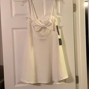 LuLus cami bow back skater dress NWT
